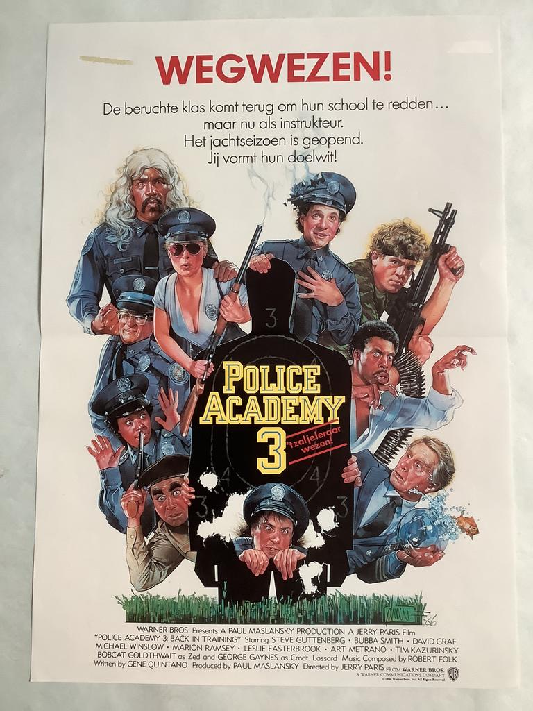 POLICE ACADEMY   Filmposter  40-60 cm, Verzamelen, Ophalen of Verzenden