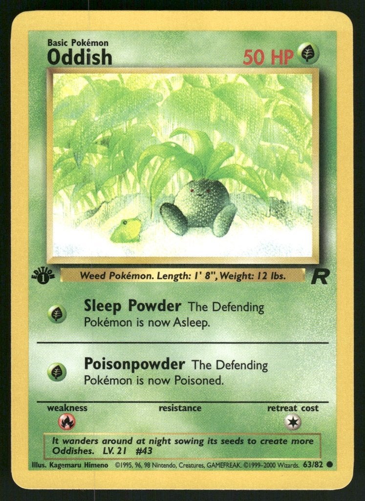Oddish 63/82 - Team Rocket (1st edition) (NM), Envoi, Utilisé