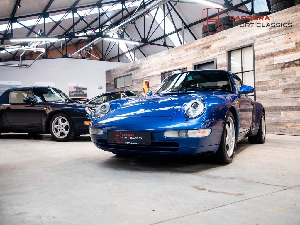 Porsche 911 993 3.6 Carrera 4 Coupé / PTS Cobalt Blue - fir, Auto's, Zwart, Blauw, Leder, Bedrijf
