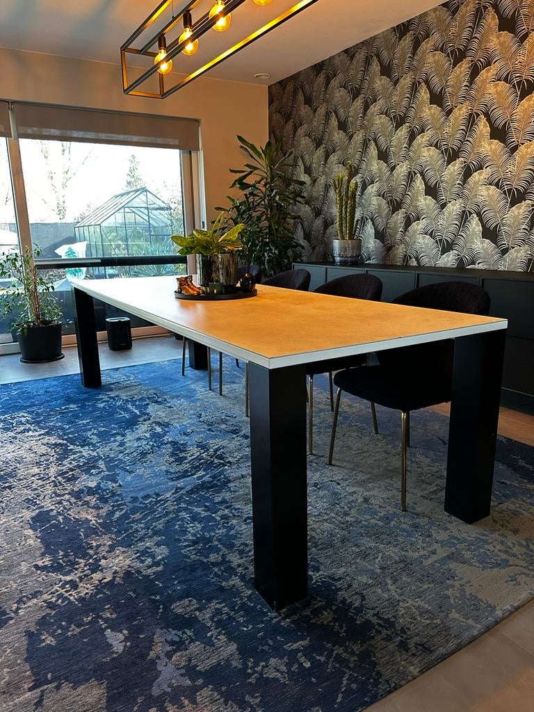 Granieten eettafel te koop, Ophalen, Overige materialen, Gebruikt, 50 tot 100 cm