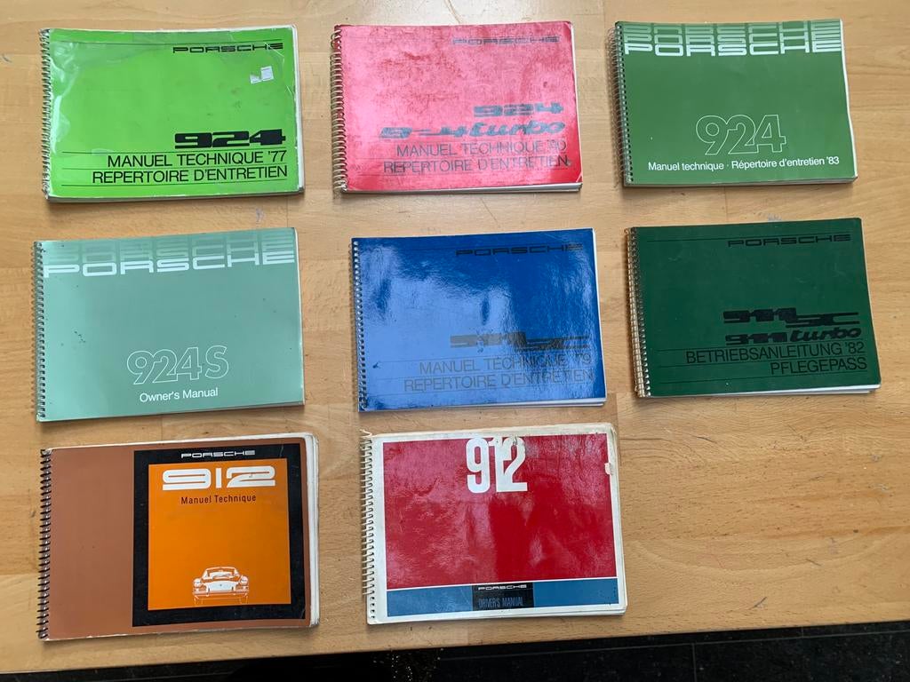 Porsche lot van 8 originele handleidingen, Auto-onderdelen, Ophalen of Verzenden, Porsche