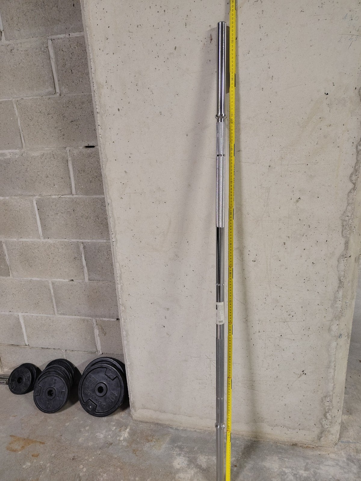 Halter Domyos 155 cm, Sport en Fitness, Fitnessmaterialen, Ophalen, Zo goed als nieuw, Halterstangen