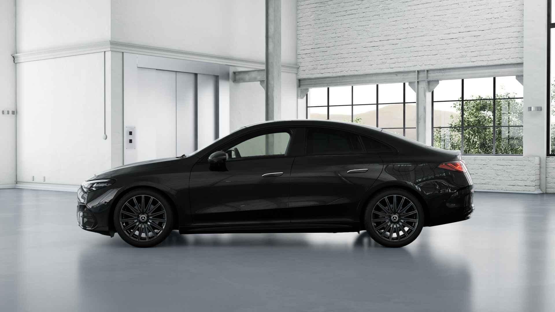 Mercedes-Benz CLA-klasse 200 Coupé AMG Line | Panoramisch D, Stof, Zwart, 4 cilinders, 1586 kg