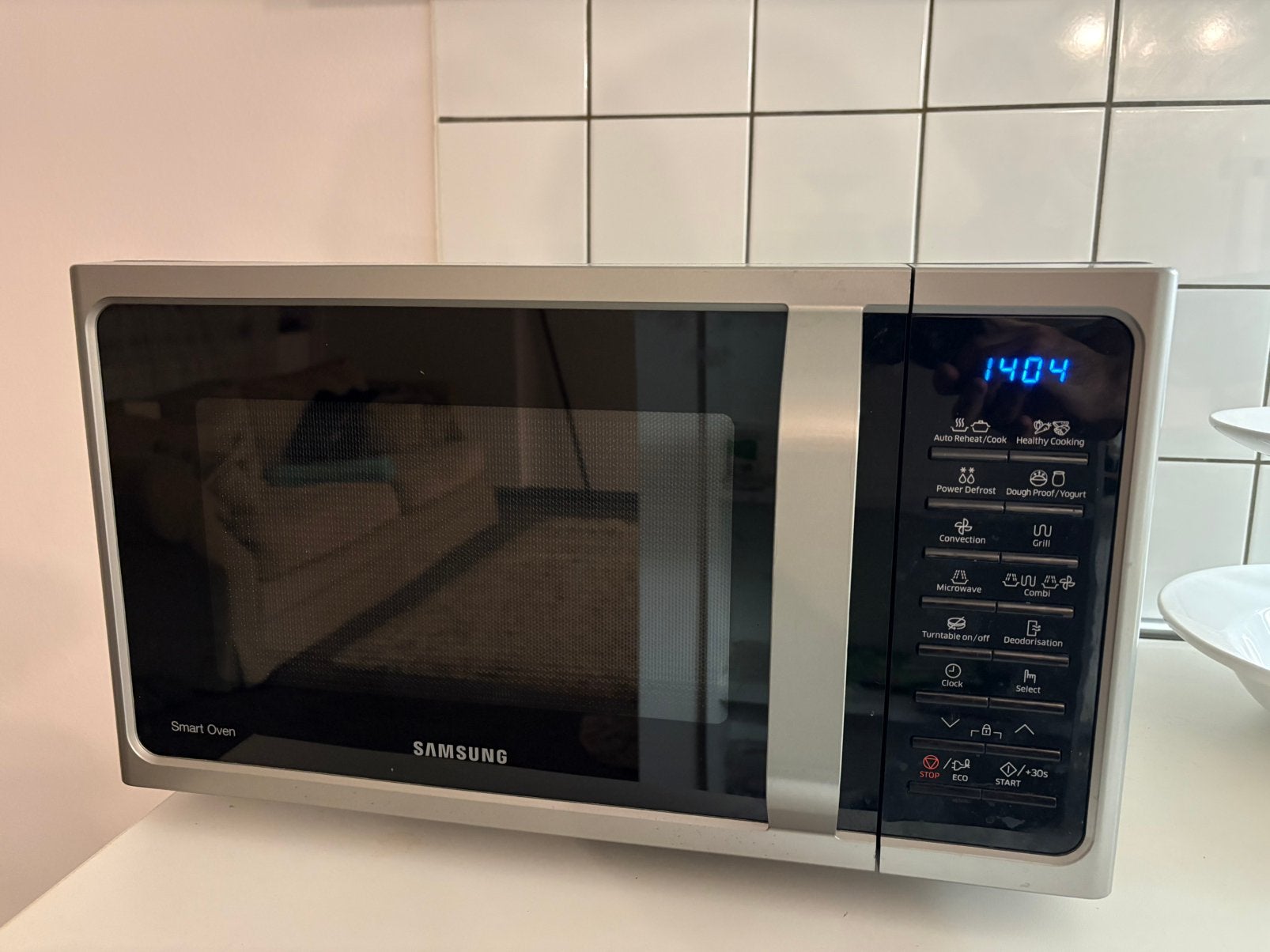 Samsung combimagnetrons – 28L – Grill & Hetelucht, Electroménager, Micro-ondes, Comme neuf, Autoportant, Gril, Plaque tournante