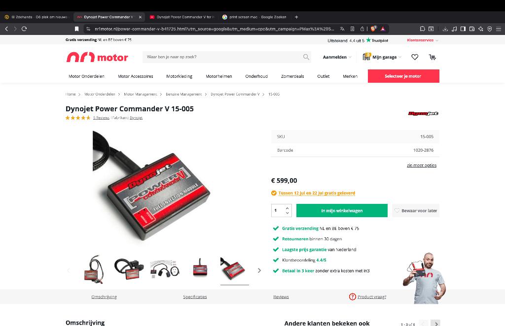 Dynojet Power Commander V 15-005 For 06‑11 Dyna Glide, Ophalen, Gebruikt
