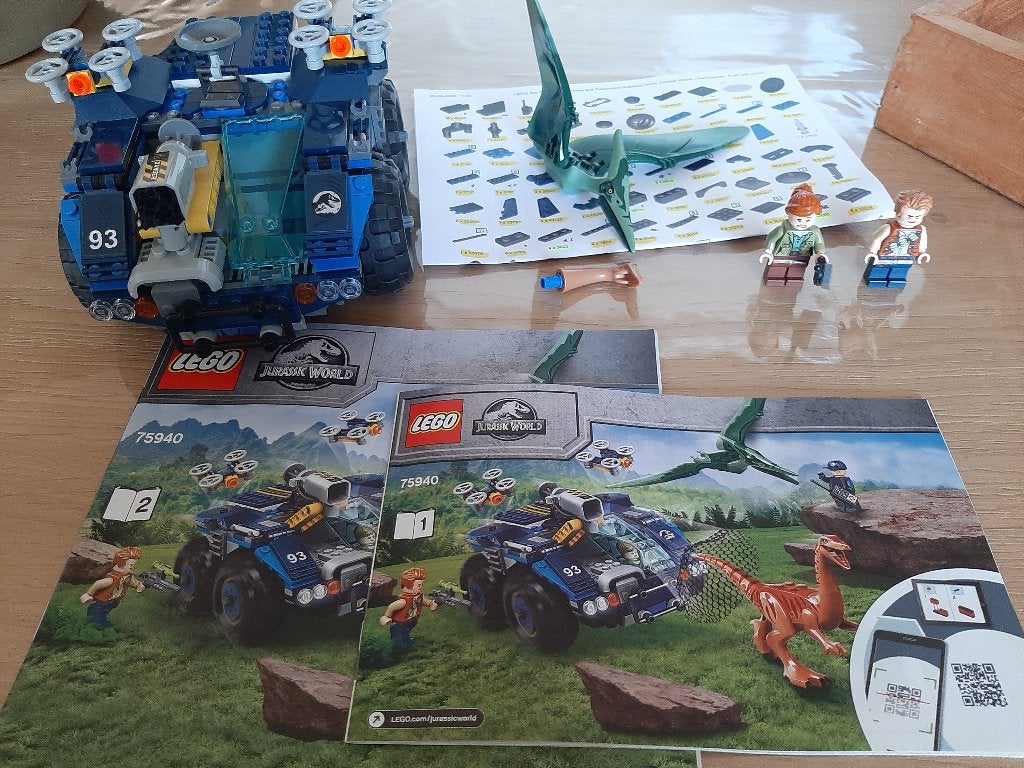 Lego Jurassic World set 75940 Gallimimus & Pteranodon, Jurassic World, Lego, Ophalen of Verzenden, Zo goed als nieuw