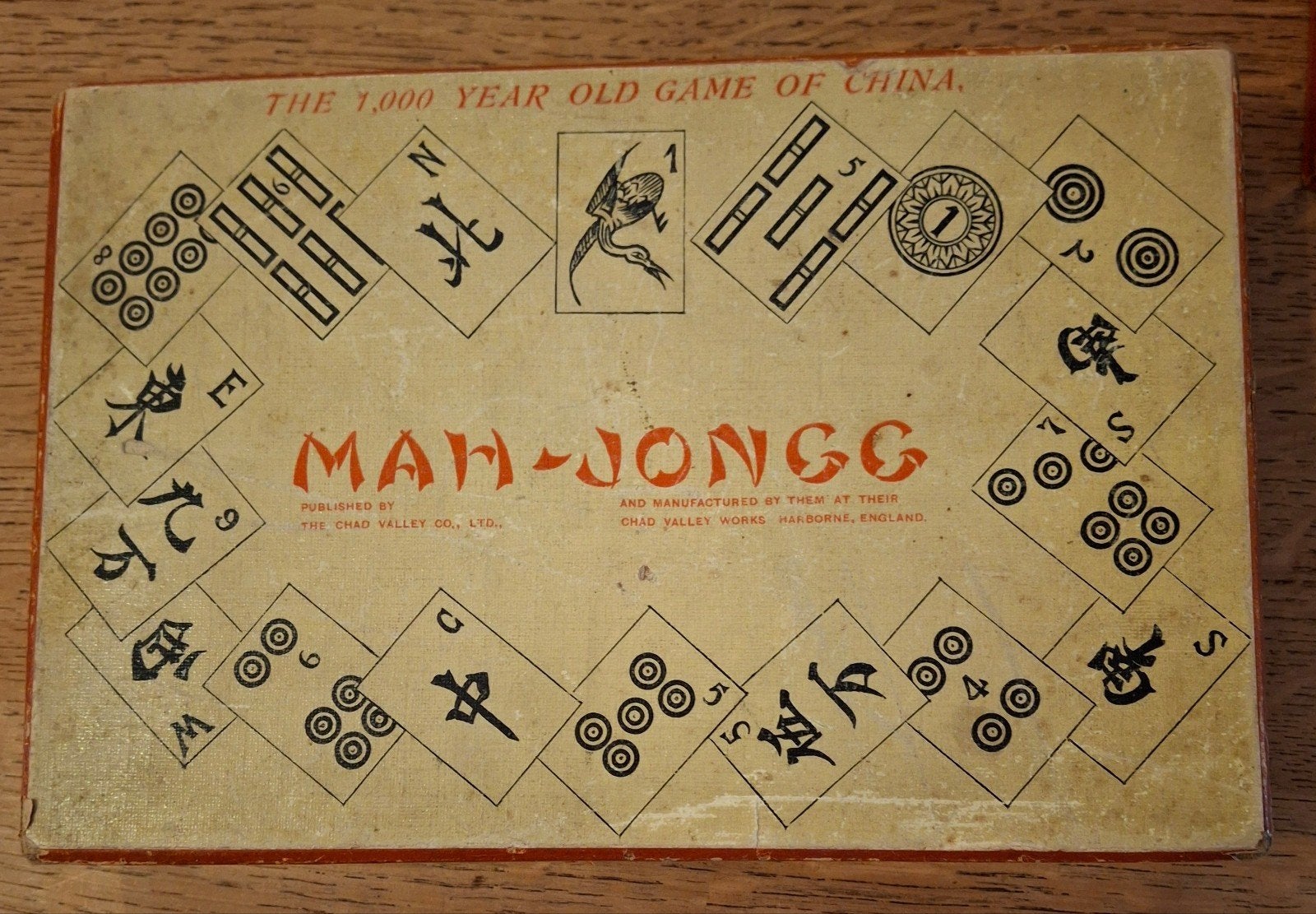 Chad Valley vintage Mah-Jongg spel, jaren 20, compleet,, Ophalen, Gebruikt
