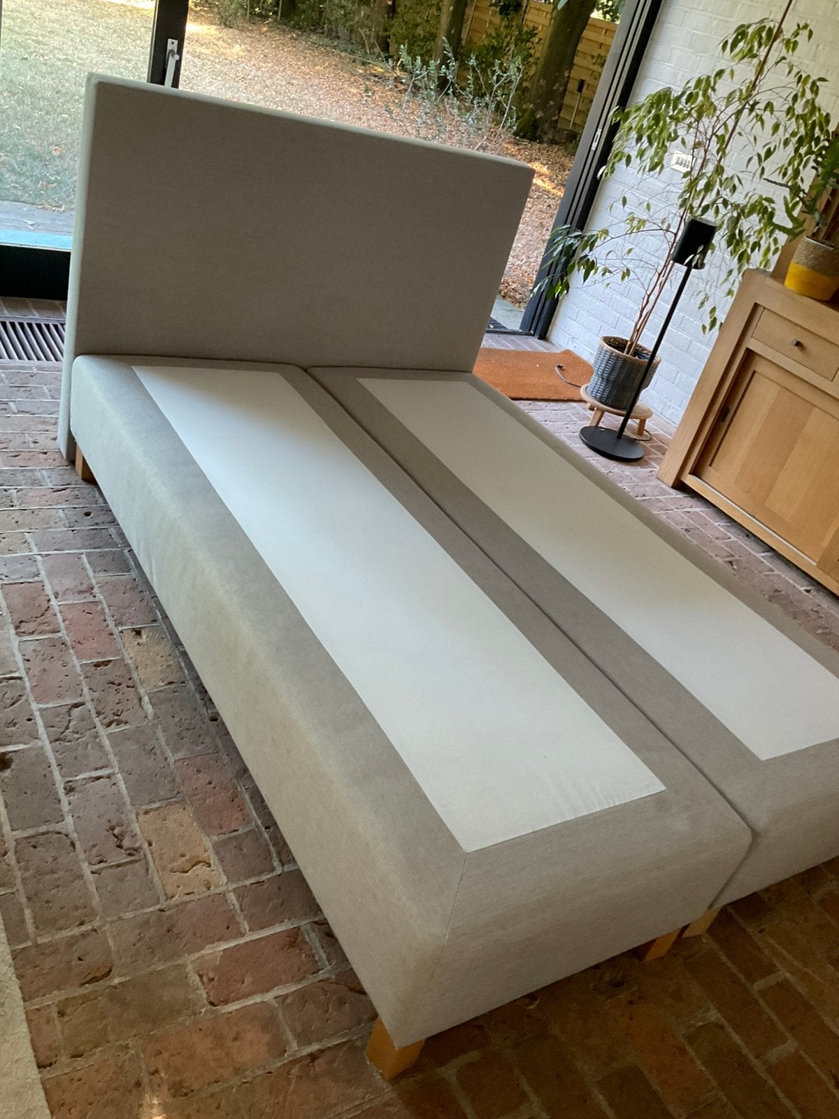 tweepersoons boxspring, Ophalen, Zo goed als nieuw, Tweepersoons