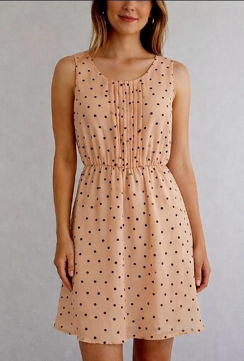 Robe d'été Vero Moda, taille XS, pêche à pois noirs, Enlèvement ou Envoi, Taille 34 (XS) ou plus petite