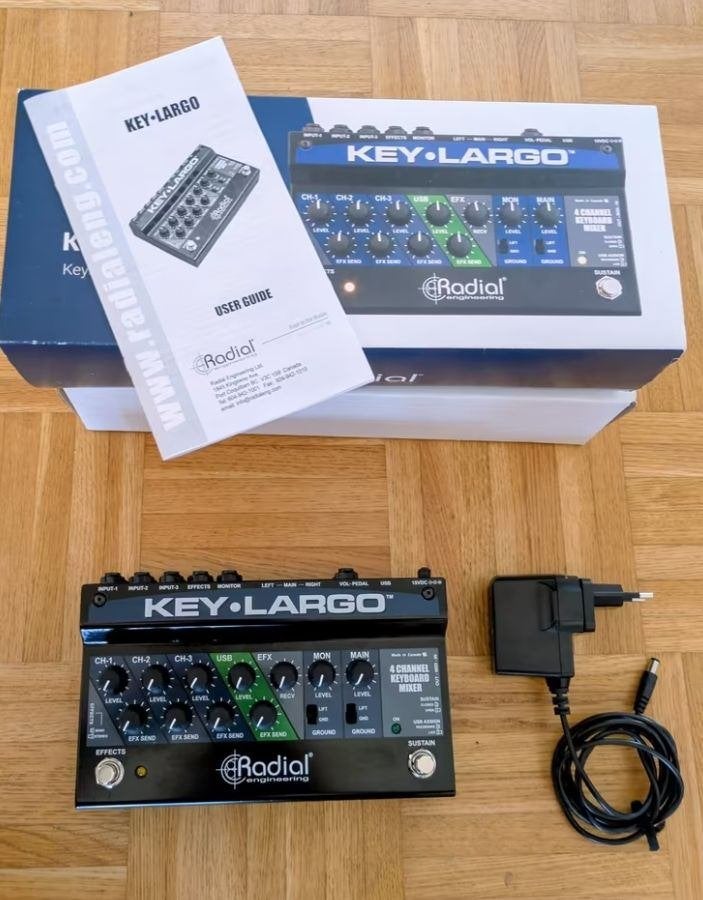 Radial Key-Largo keyboard mixer, Muziek en Instrumenten, Ophalen of Verzenden, Zo goed als nieuw, Midi-aansluiting