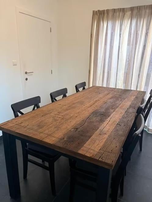 Eettafel, Métal, Comme neuf, 100 à 150 cm, Enlèvement
