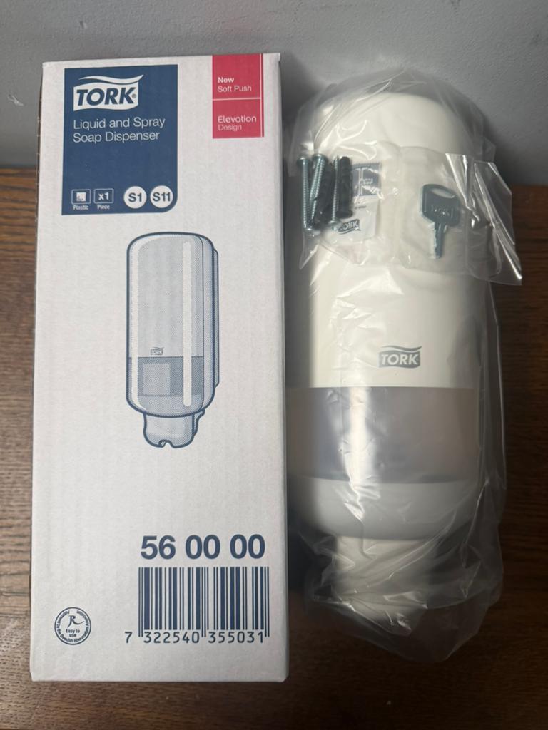 Tork zeepdispensers nieuw in doos, Ophalen, Zo goed als nieuw, Wit