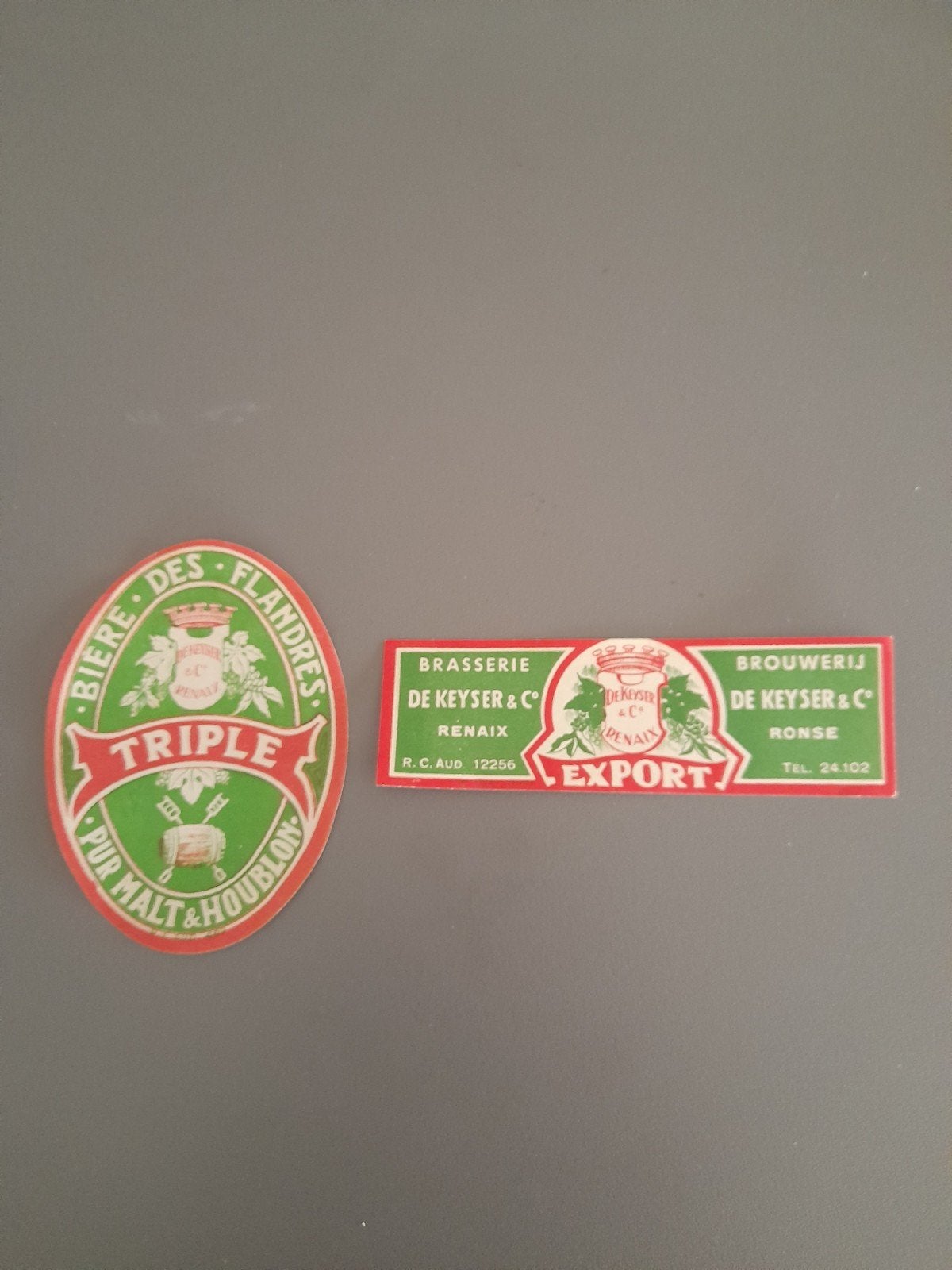 bieretiketten brouwerij de Keyser ronse, Ophalen of Verzenden