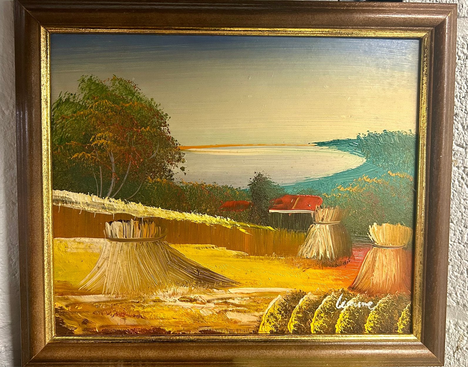 Kleurrijk origineel olieverfschilderij, Antiek en Kunst, Ophalen, Klassiek, Olieverf, Landschap