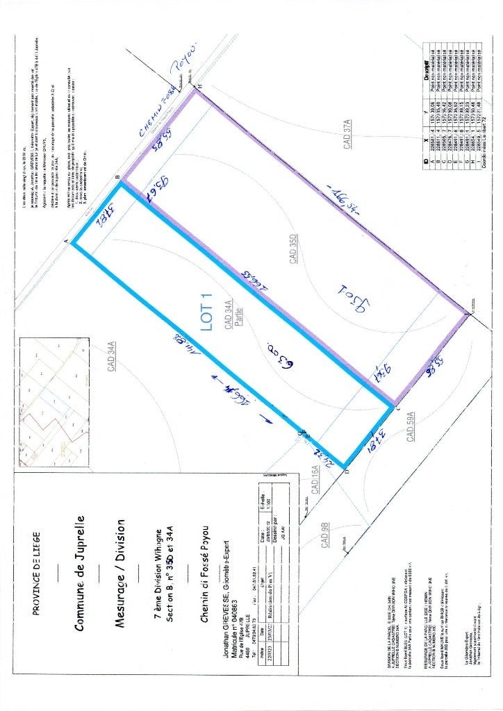 terres agricoles, Othée, 1500 m² ou plus