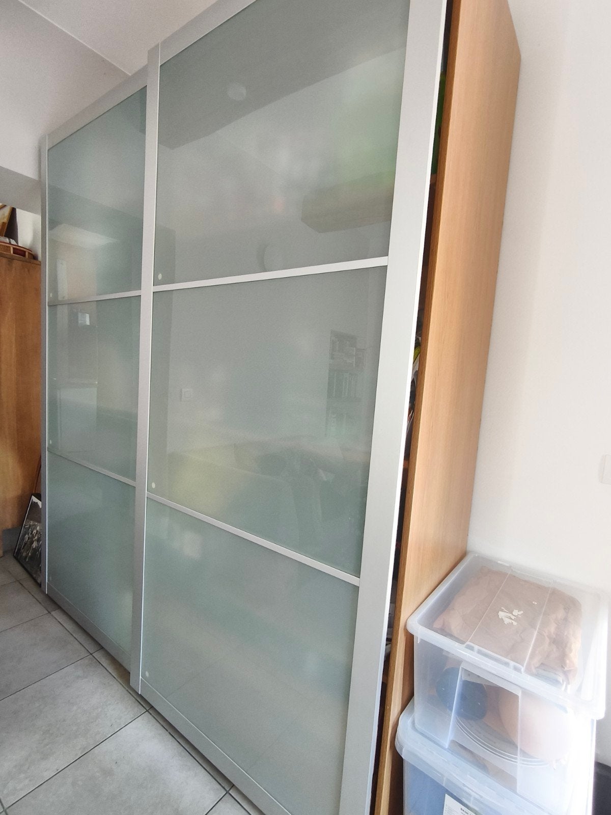 2 Portes vitrées Ikea PAX, Maison & Meubles, Verre, 100 à 150 cm, Enlèvement, 200 cm ou plus