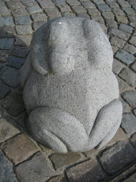 Granieten Kikker met spuitgat voor eventueel fontein nieuw, Tuin en Terras, Ophalen, Nieuw, Graniet, Fontein