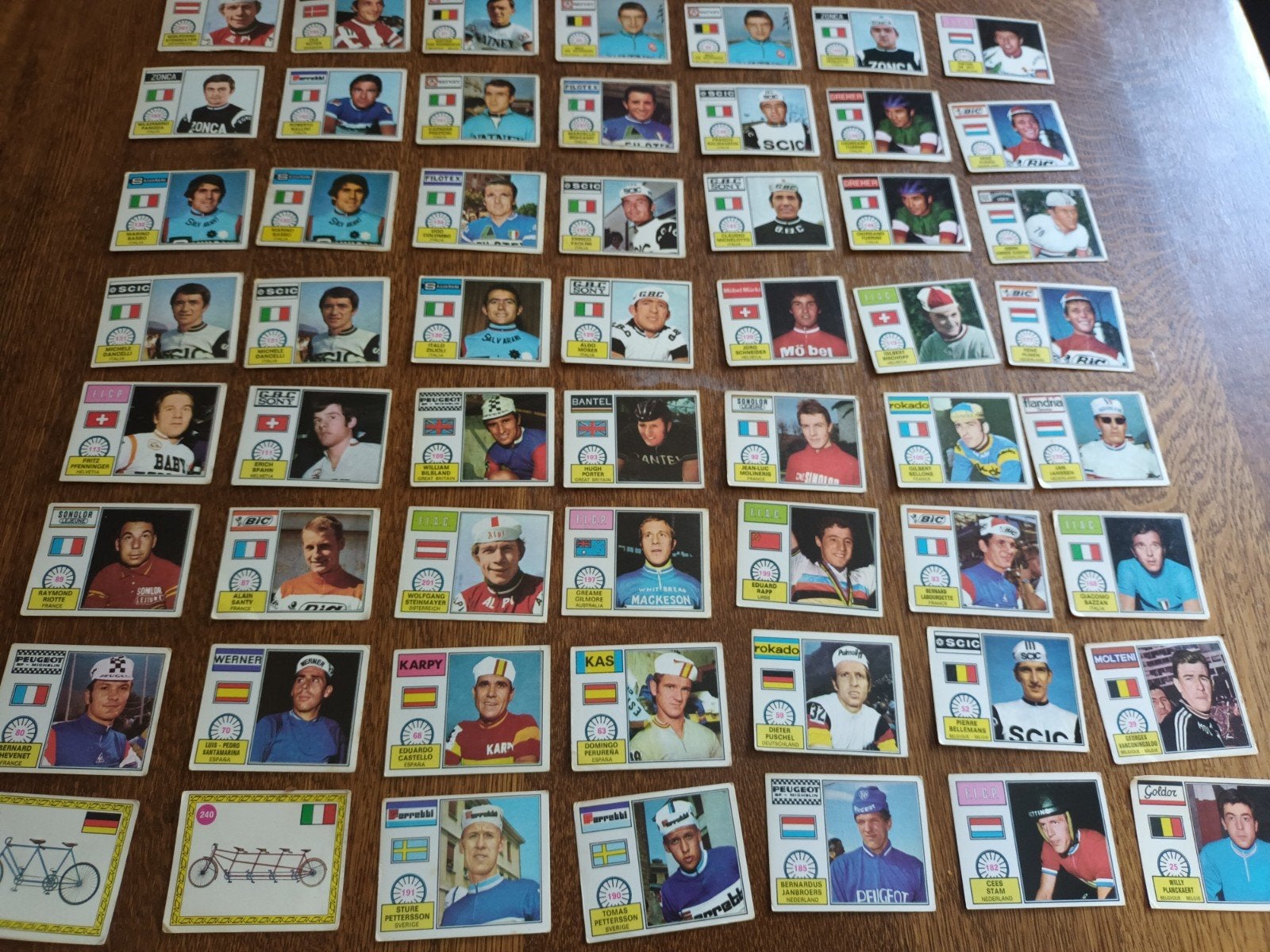 56 originele vintage Panini Sprint 72 wielerstickers (1972), Verzamelen, Ophalen of Verzenden, ###, ###, ###