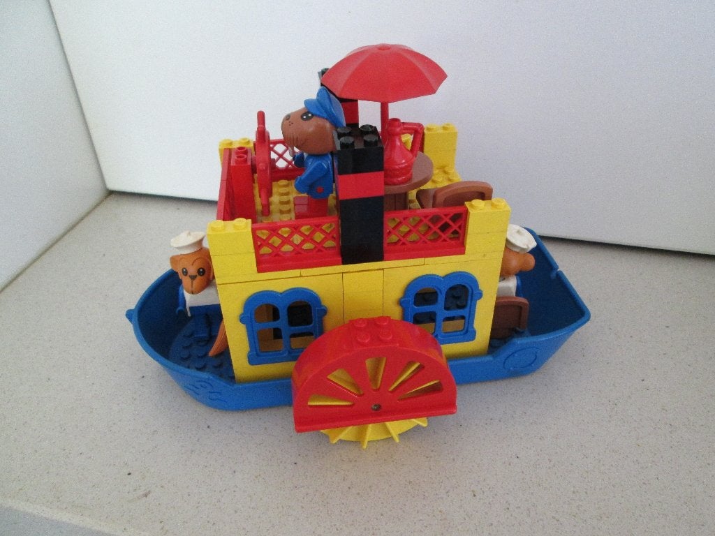 Lego Fabuland nr 3673  Stoomboot met 3 minifiguren, Complet, Lego, Ensemble complet, Comme neuf