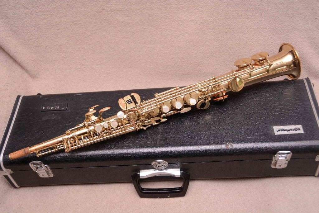YAMAHA YSS-61 "Purple Logo" Soprano Saxophone, Ophalen of Verzenden, Gebruikt, Sopraan, Met koffer