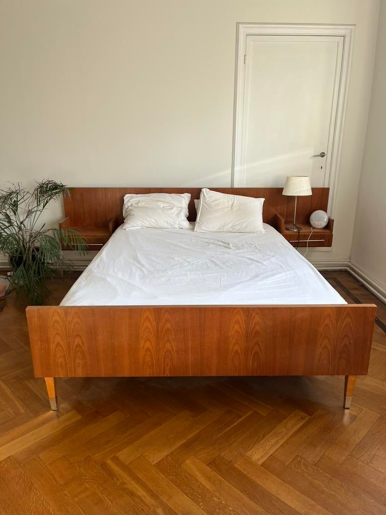Prachtig vintage bed te koop, Huis en Inrichting, Ophalen, Zo goed als nieuw, Hout