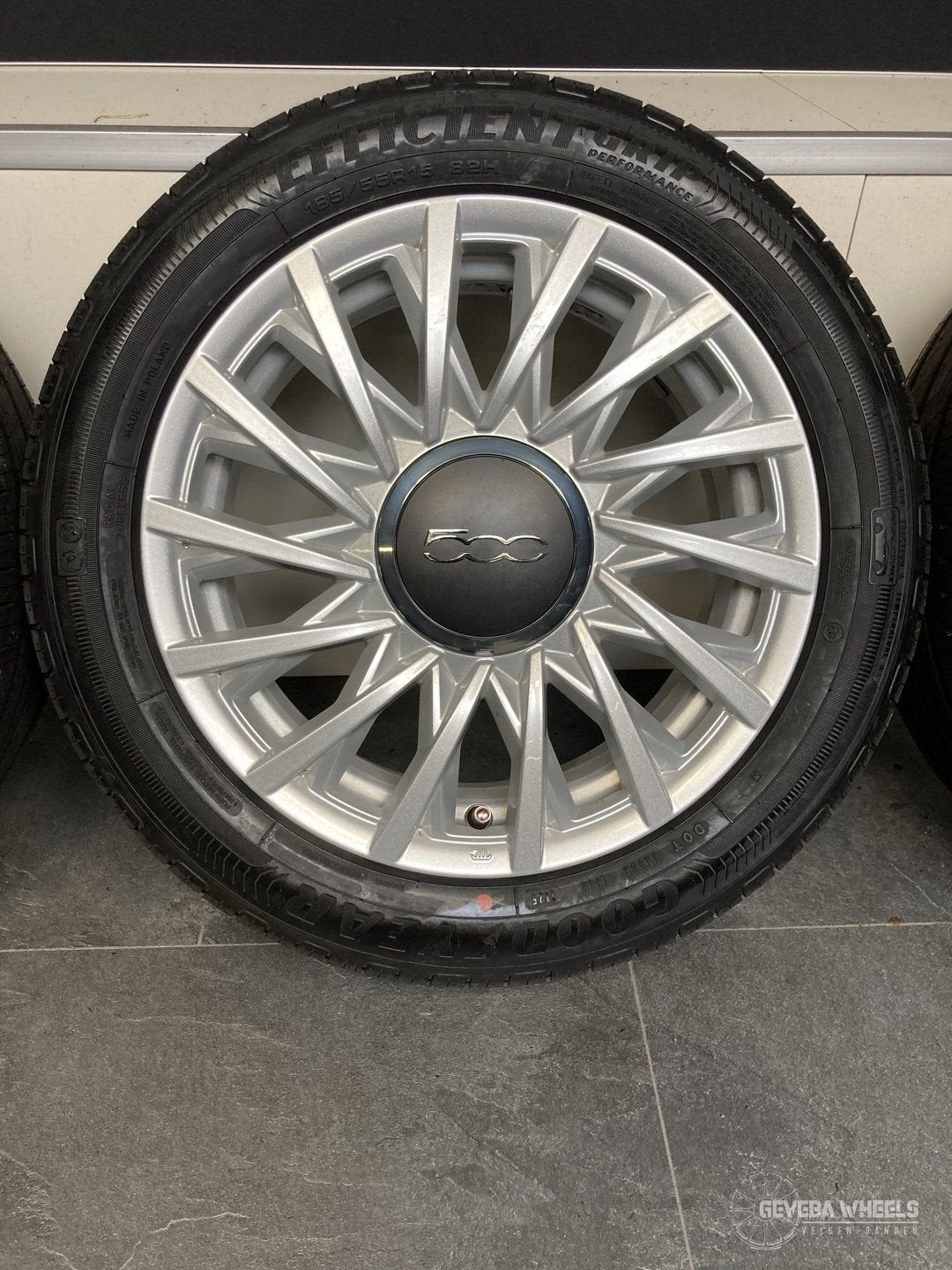 15” originel Fiat 500 velgen + banden 4x98 185/55/15 5202775, Gebruikt, 15 inch, -, -