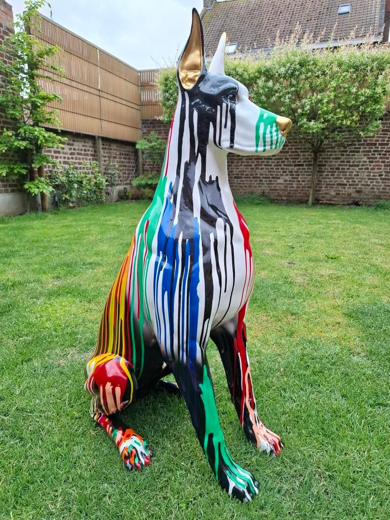 Nieuw hondenbeeld van hars Doberman, Ophalen, Nieuw, Dier