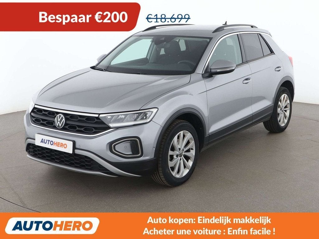 Volkswagen T-Roc 1.0 TSI Life (année de construction 2022), Autos, Volkswagen, Argent ou Gris, Achat, Euro 6, Boîte manuelle