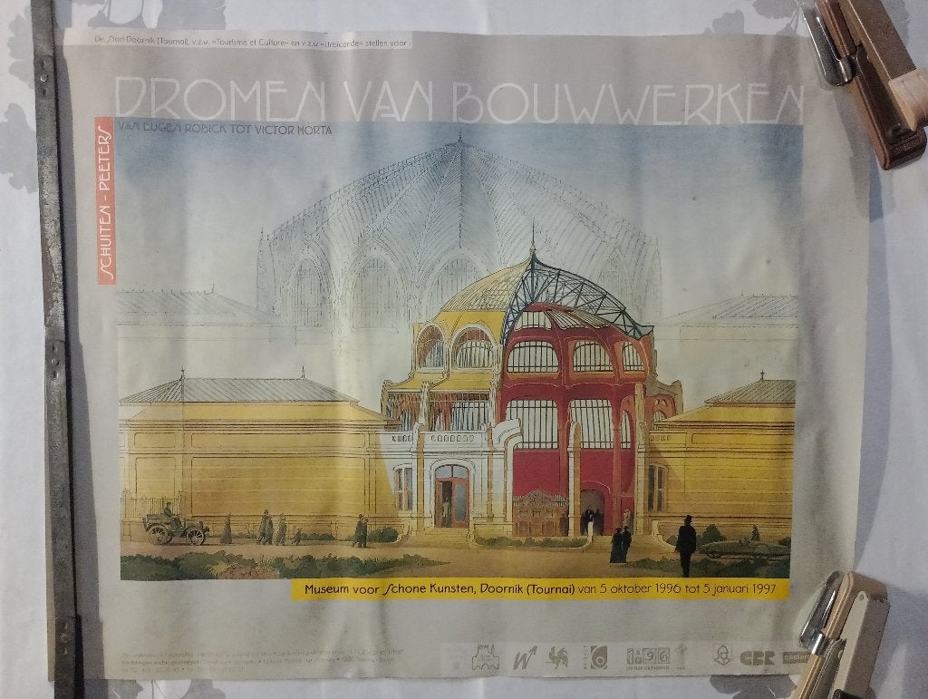Affiche Schuiten Peeters - Expo Tournai Horta 1996, Enlèvement ou Envoi