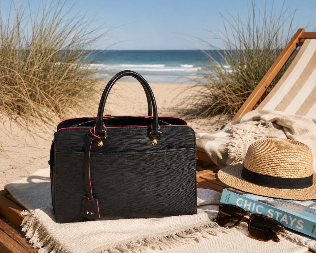 Louis Vuitton Vaneau GM - zwart en roze, Handtassen en Accessoires, Ophalen, Info@floreca.be, Zwart, Zo goed als nieuw