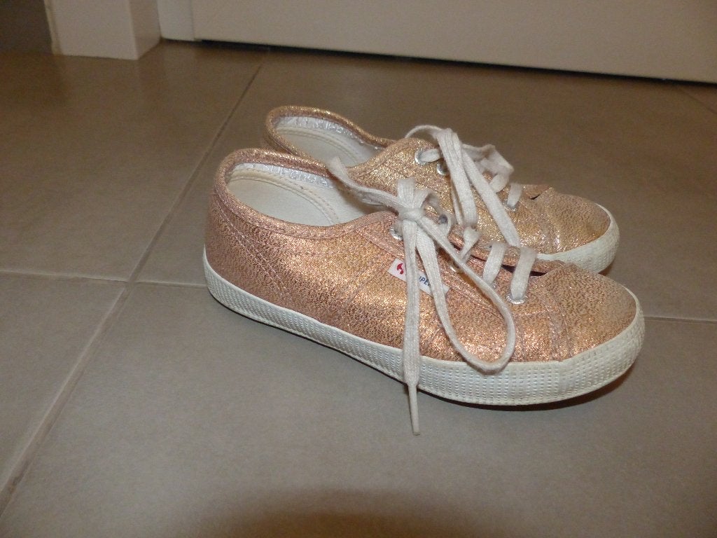 Sneakers Superga dorées - taille 31, Superga, Enlèvement ou Envoi, Utilisé, Chaussures