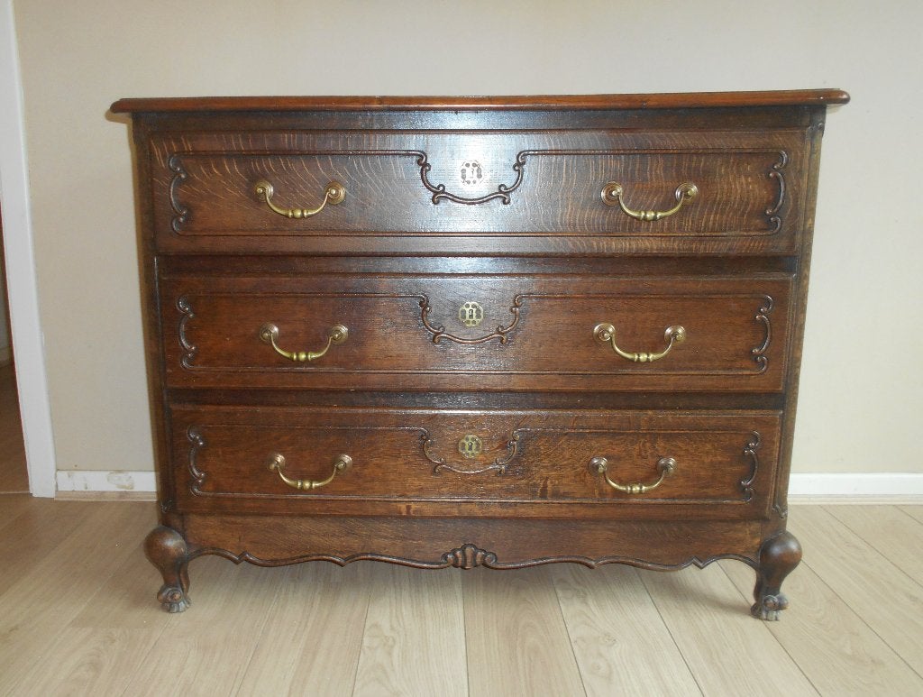 ancienne commode liégeoise  3 tiroirs tres bon état, Ophalen, Gebruikt, 100 tot 150 cm, Minder dan 100 cm