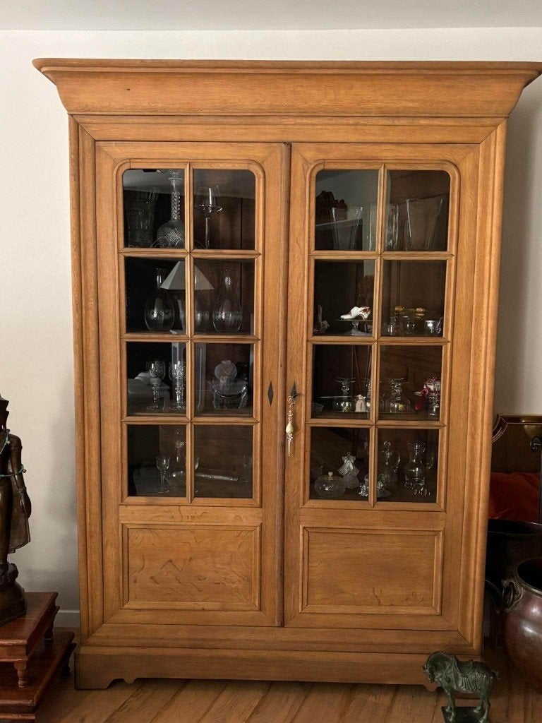 Louis Philippe vitrine kast., Antiek en Kunst, Ophalen