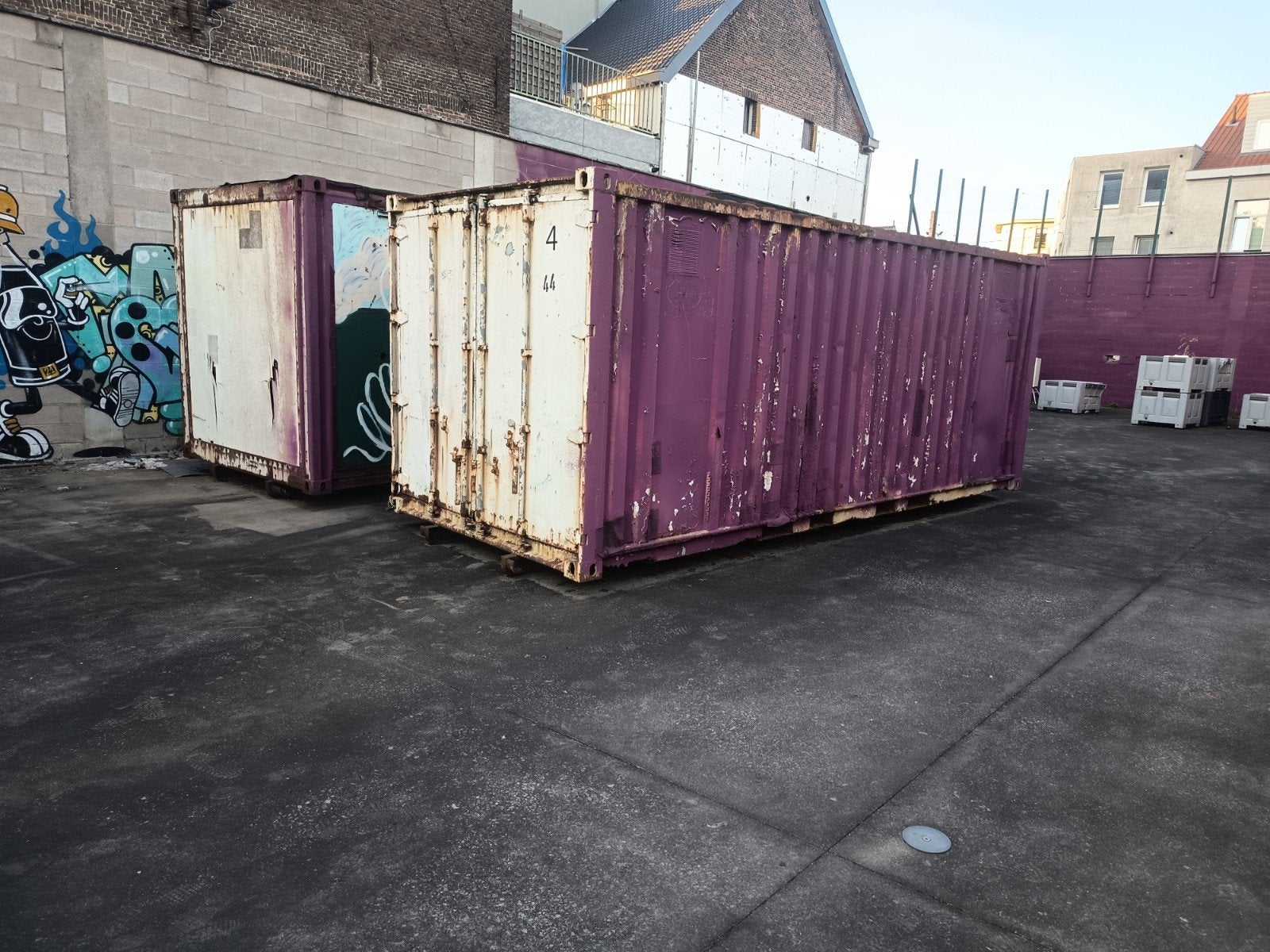 2 containers, Ophalen
