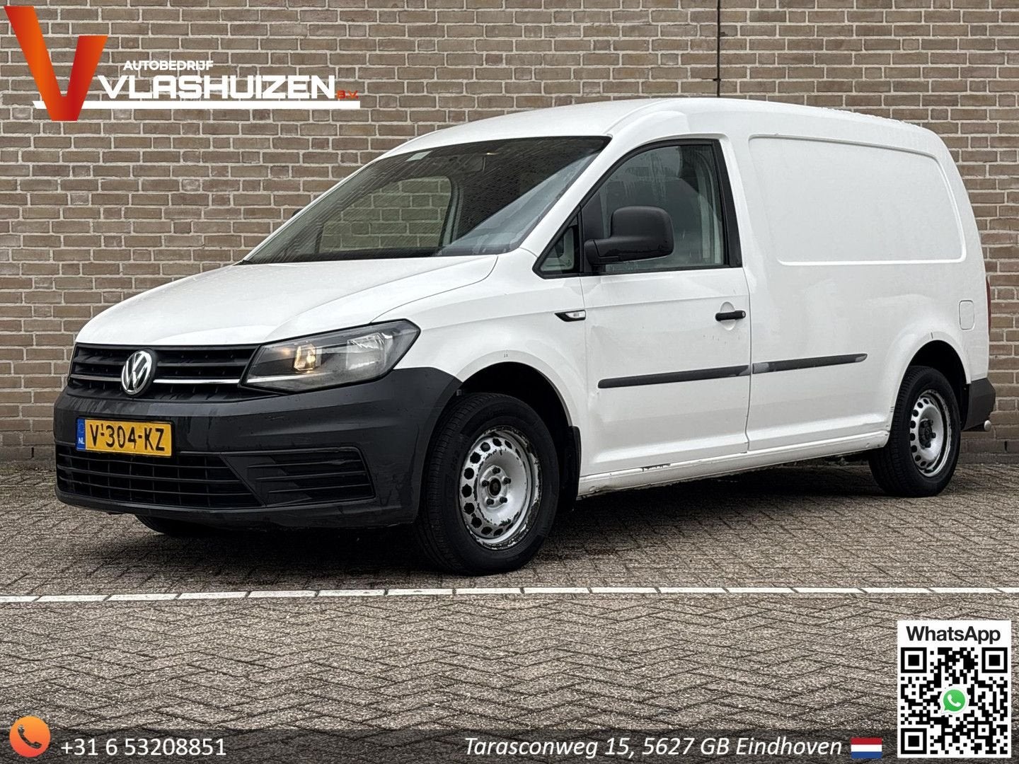 Volkswagen Caddy 2.0 TDI L2H1 BMT Maxi Easyline | € 3.950,-, Bedrijf, Parkeersensor, Te koop, Wit