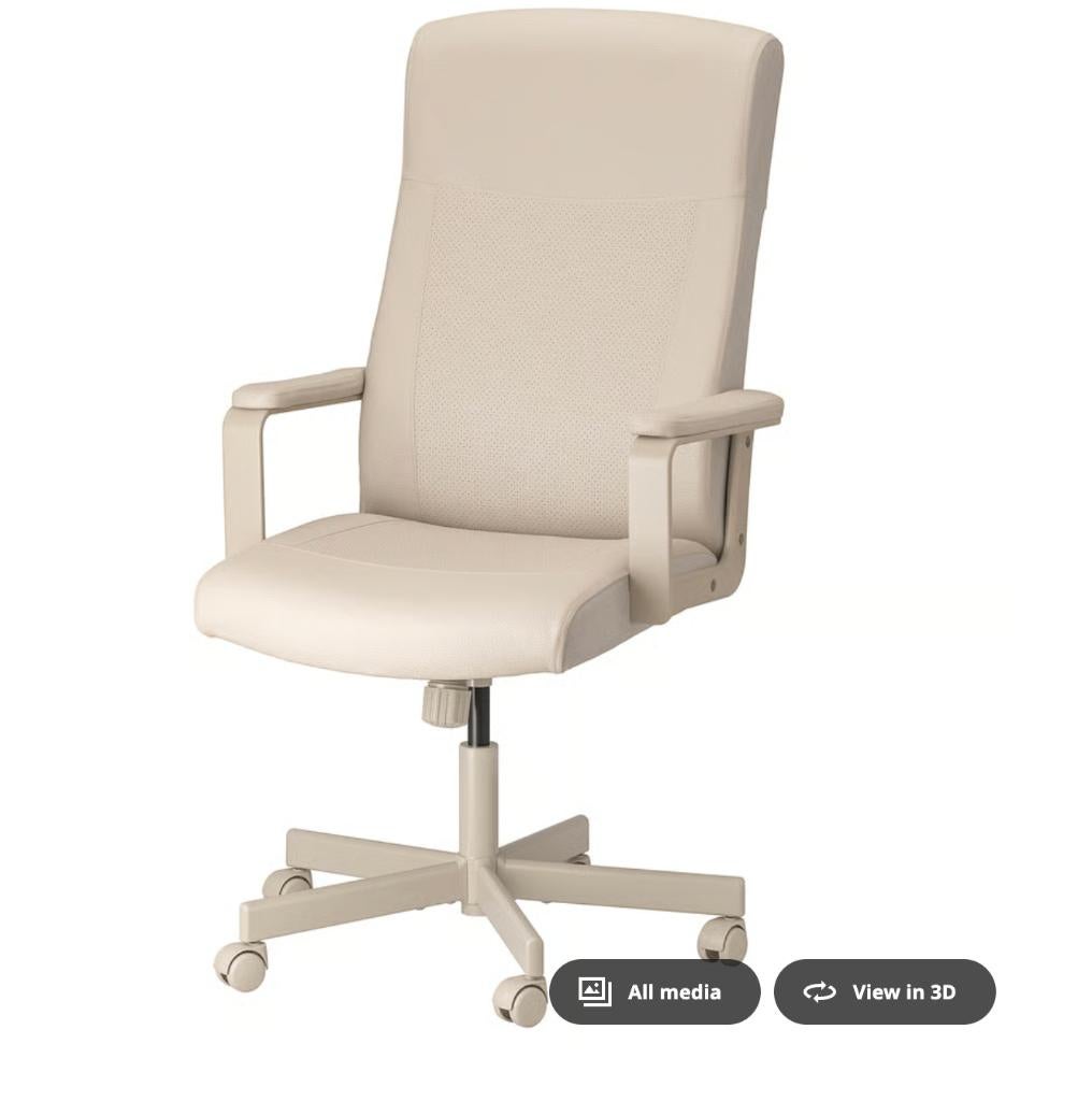 Chaise de bureau MILLBERGET, Maison & Meubles, Chaises de bureau, Enlèvement, Utilisé, Beige, Chaise de bureau