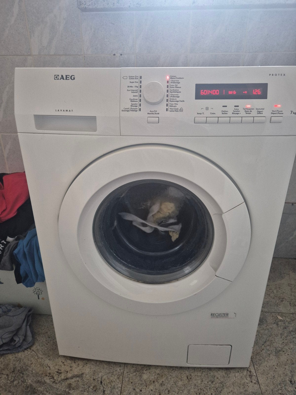 wasmachine aeg, Enlèvement