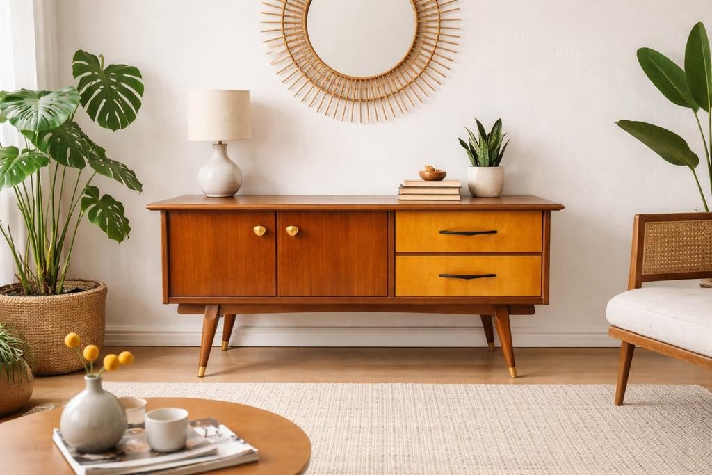 Vintage tv-meubel/vintage kaptafel