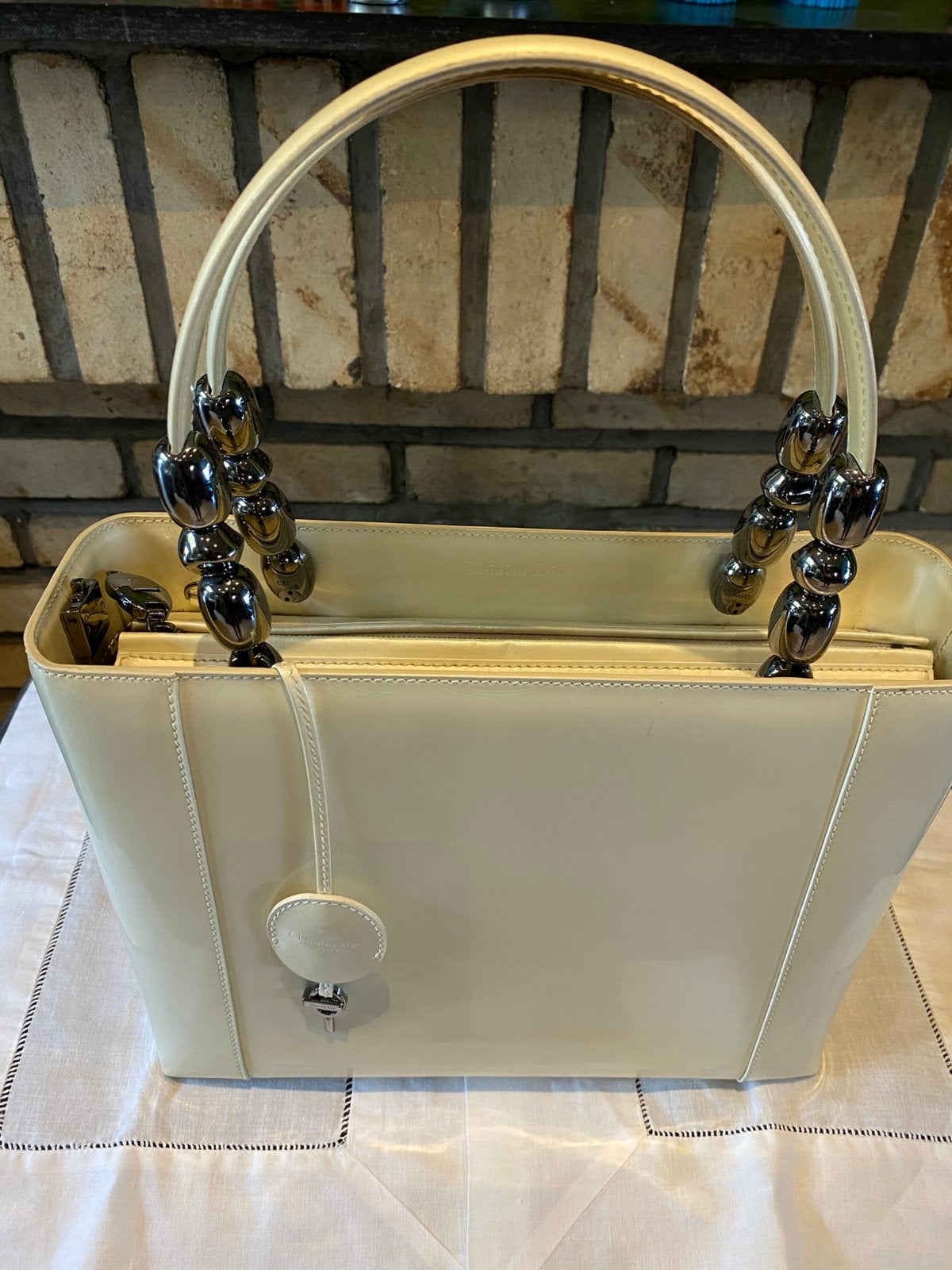 Sac à main Christian Dior, Bijoux, Sacs & Beauté, Enlèvement, Comme neuf, Blanc, Sac à main