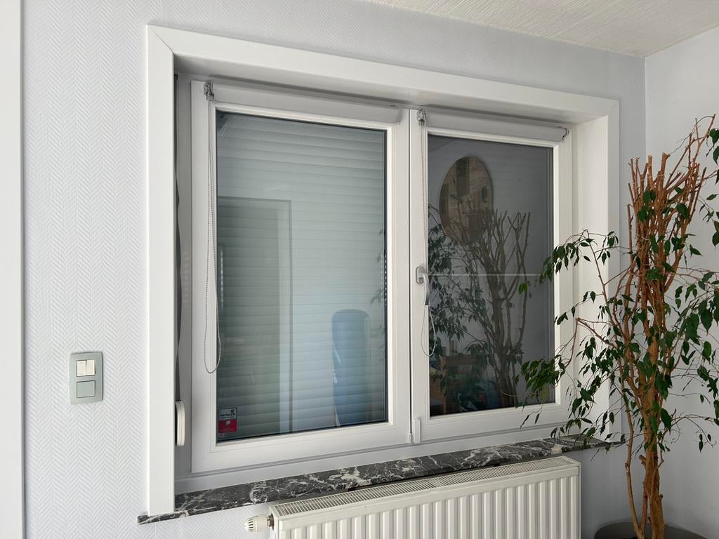 Châssis PVC + volet manuel + moustiquaire, Enlèvement, Comme neuf