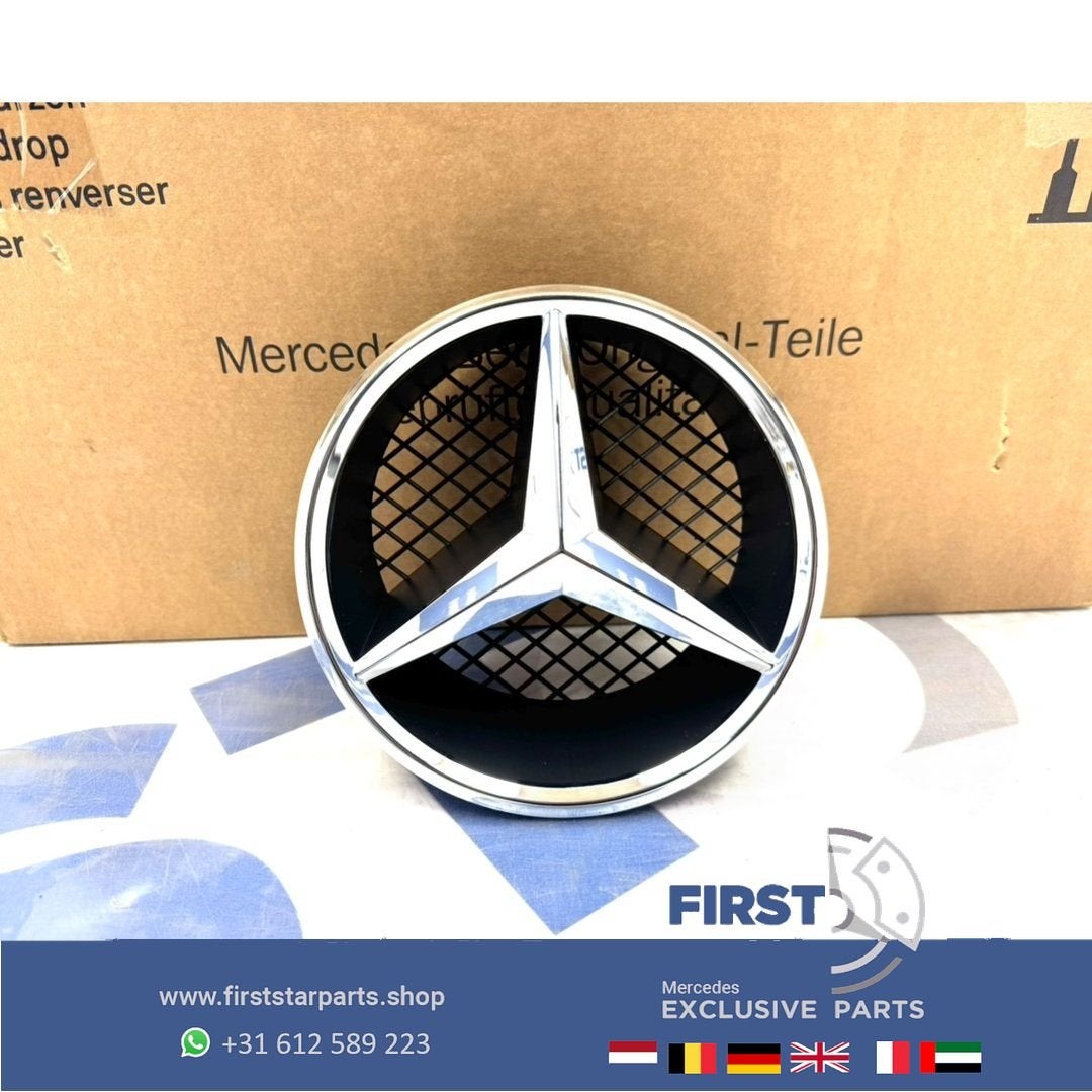 Mercedes AMG GRIL STER LOGO CHROOM W176 W177 W205 W117 W118, Auto-onderdelen, Carrosserie, Mercedes-Benz, Gebruikt, Ophalen of Verzenden