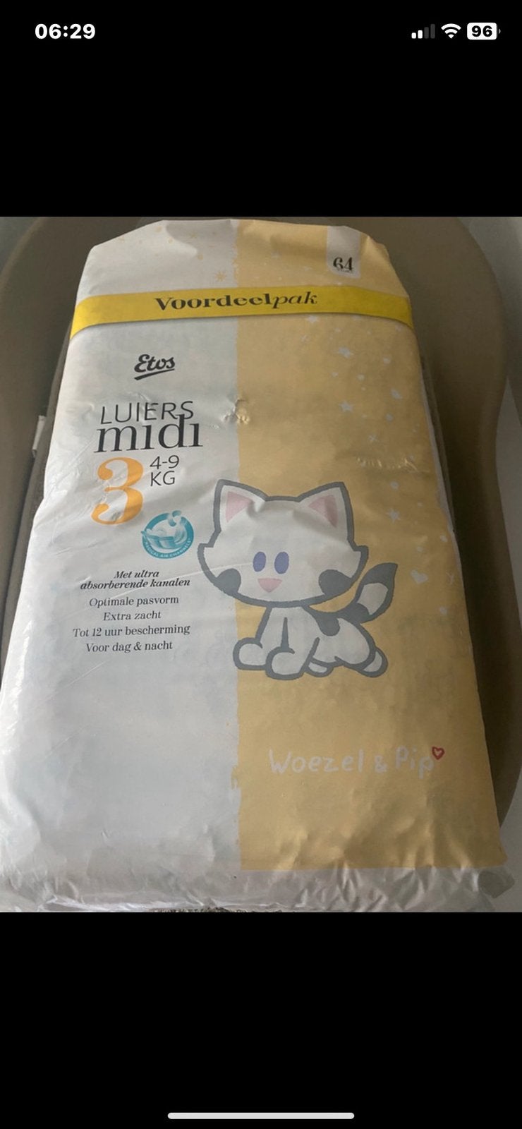 Etos luiers maat 3 4-9 kg 2 verpakkingen, Ophalen of Verzenden, Nieuw