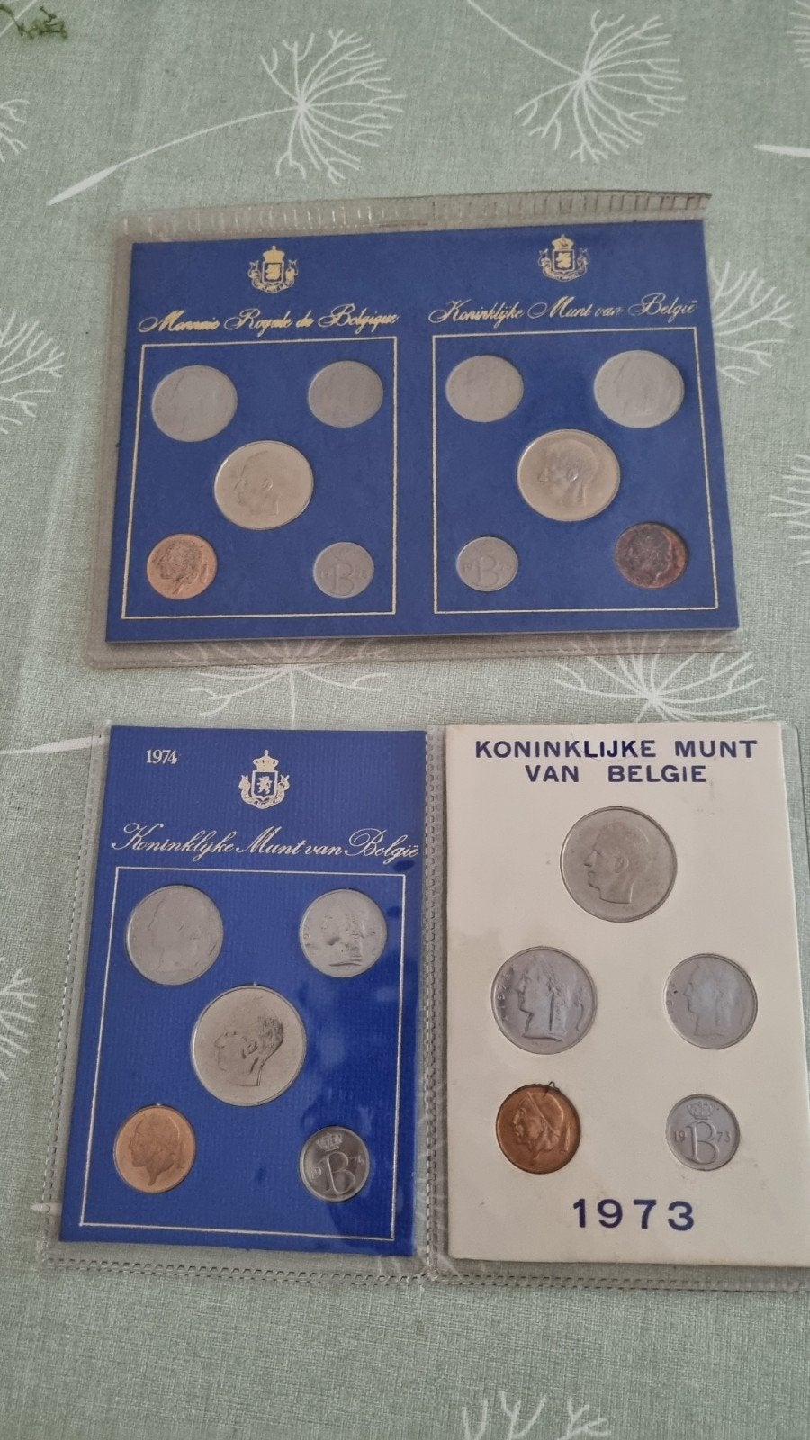 3 sets Belgische munten, Postzegels en Munten, Ophalen, Munten