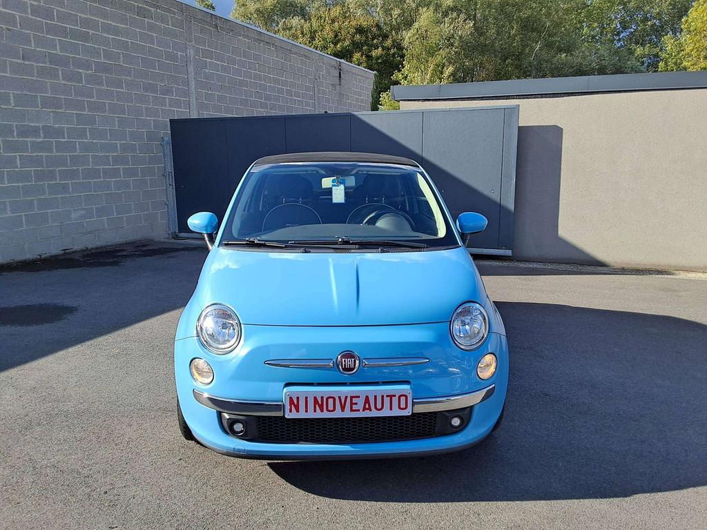Fiat 500C 500 1.2i Lounge*CABRIO 1STE EIGENAAR AIRCO 69000KM, Auto's, 4 zetels, Gebruikt, 4 cilinders, Blauw