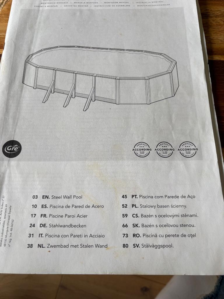 Piscine hors sol à vendre encore sous garantie neuve, 300 cm ou plus, Comme neuf, Enlèvement, Piscines hors sol