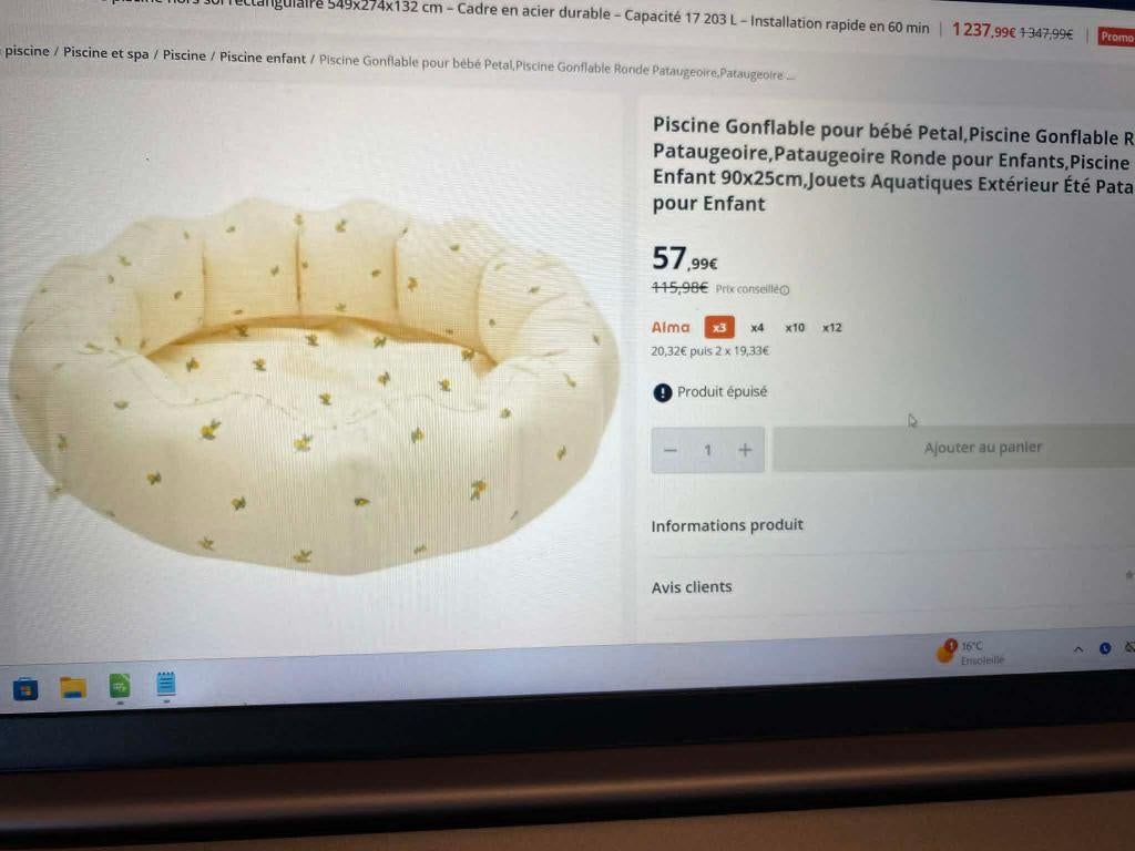 Opblaasbaar zwembad voor baby's., Opblaaszwembad, Ophalen of Verzenden, Zo goed als nieuw, X