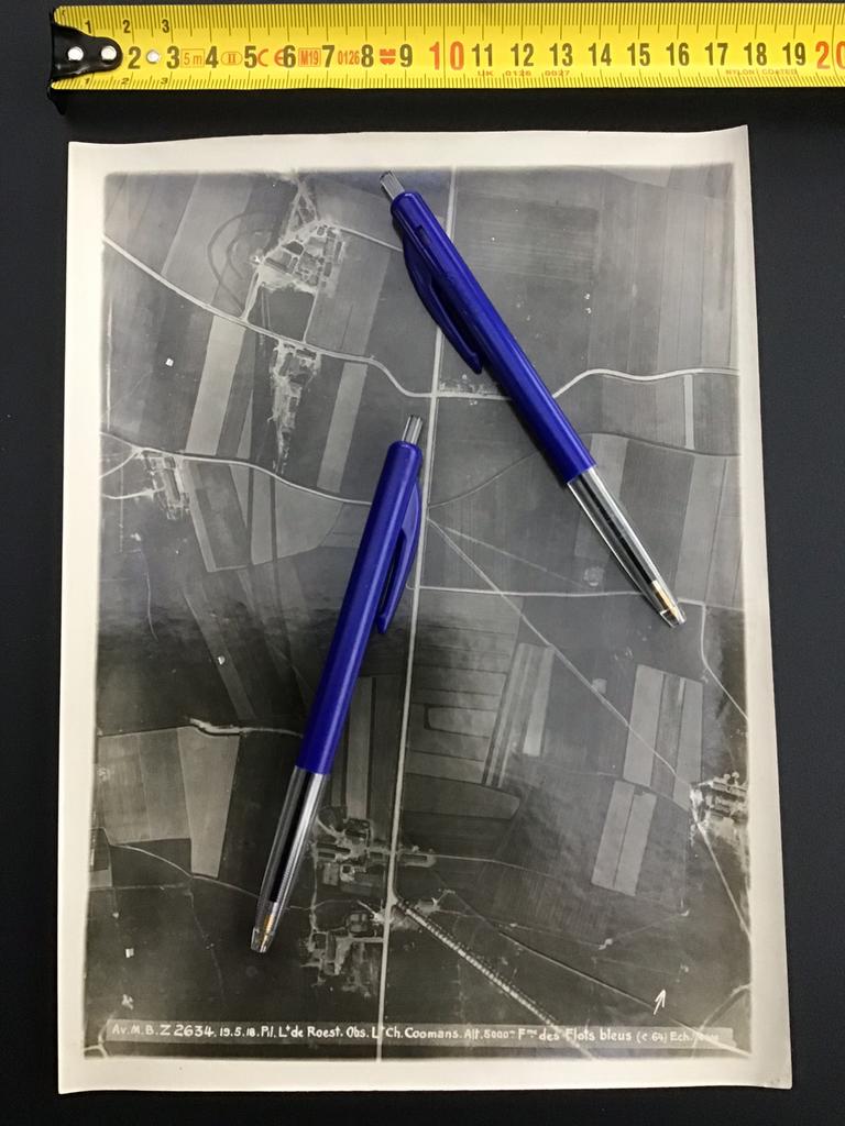 Vue aérienne originale de l'armée belge WW1 Leffinge, Enlèvement ou Envoi