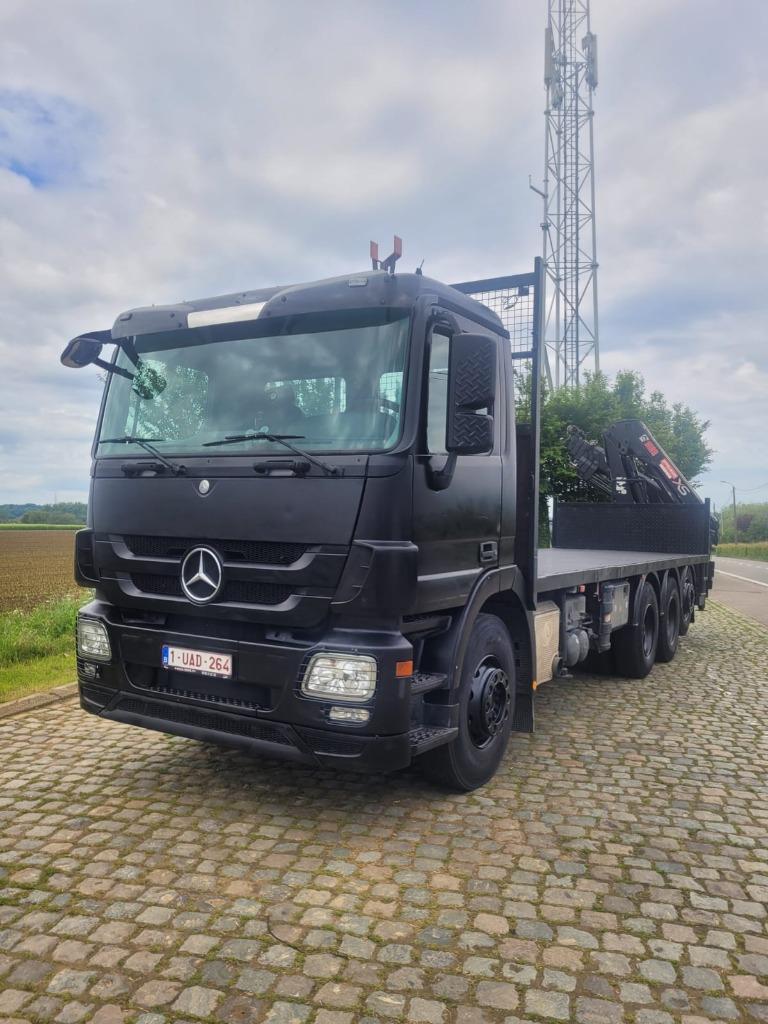 Mercedes-Benz 3236 8x4-4 ACTROS+GRUE HIAB 166E-5 HIPRO/32TON, Cuir, Euro 5, Achat, Entreprise