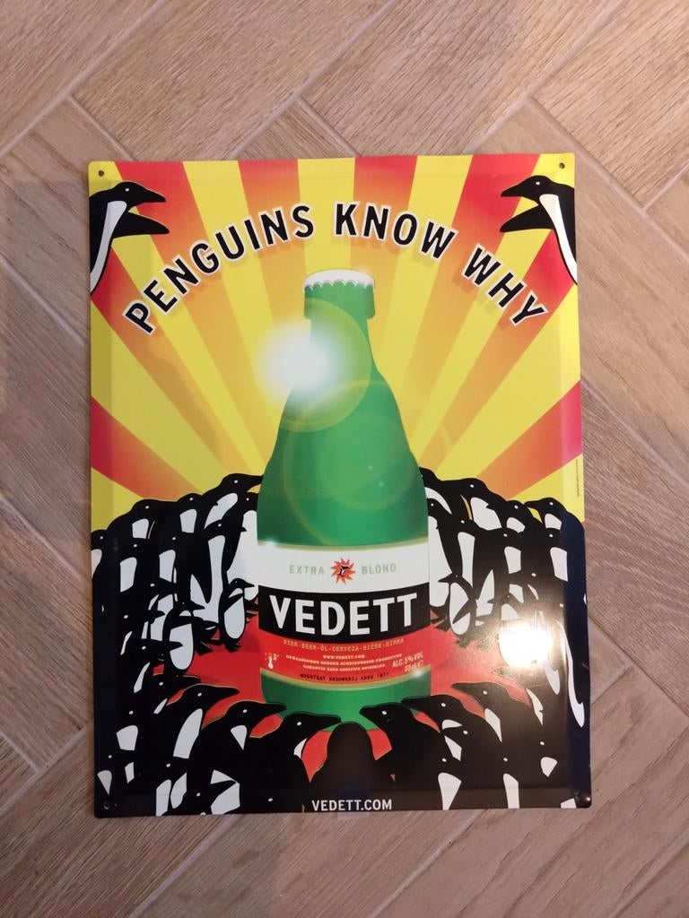 Vedett reclamebord pinguins, Ophalen