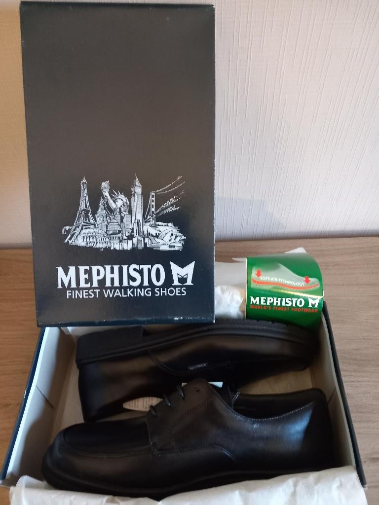 MEPHISTO zwart lederen schoenen maat 43, Kleding | Heren, Schoenen, Nieuw, Veterschoenen, Zwart, Ophalen
